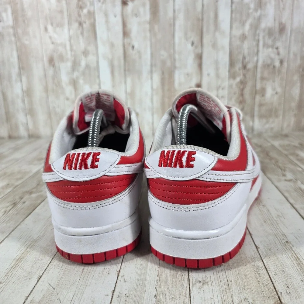 Nike Dunk Low Retro Red White Leather Sneakers Casual Shoes DD1391-600 9‎